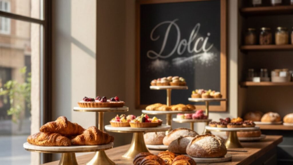 Freshly baked pastries prepared following authentic European bakery standards
