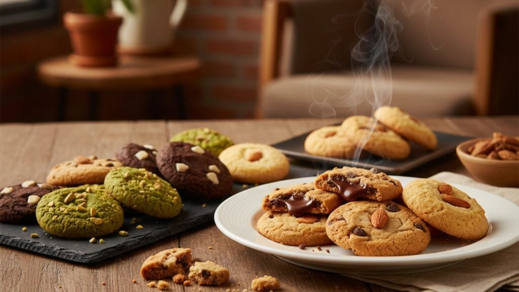 Freshly baked cookies from one of the best cookies Bangalore bakeries, golden, soft, and irresistible
